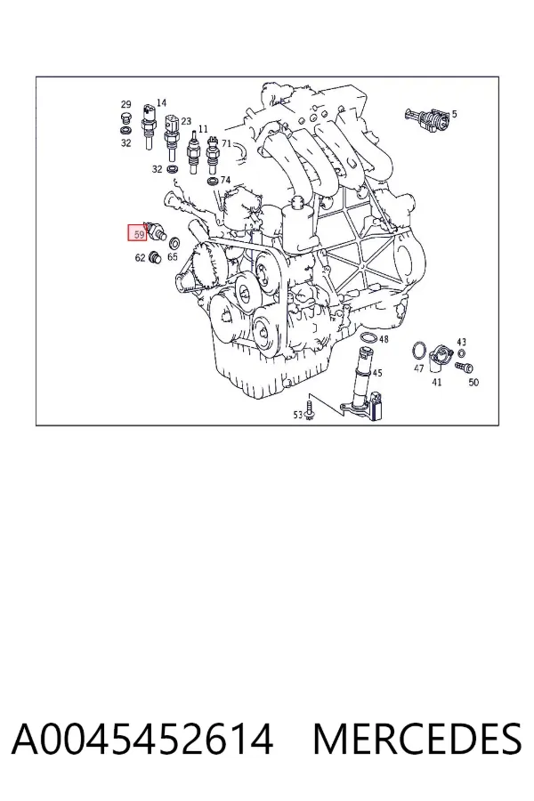 Sensor de pressão de óleo A0045452614 Mercedes