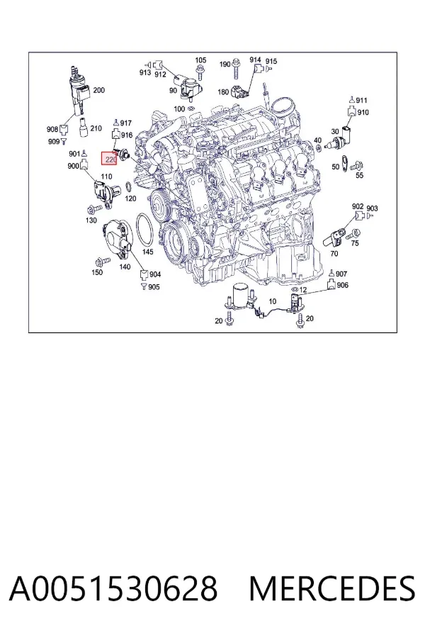 Sensor de pressão de óleo A0051530628 Mercedes
