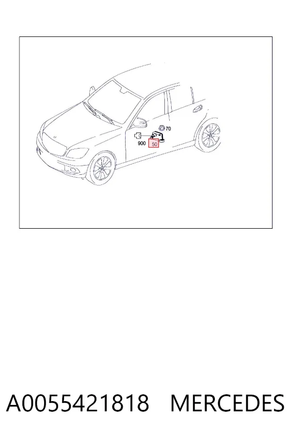 Sensor de aceleração transversal (ESP) A0055421818 Mercedes