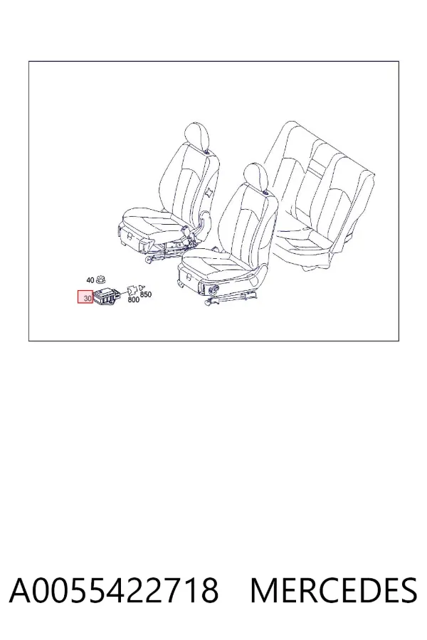 Sensor de aceleração transversal (ESP) A0055422718 Mercedes