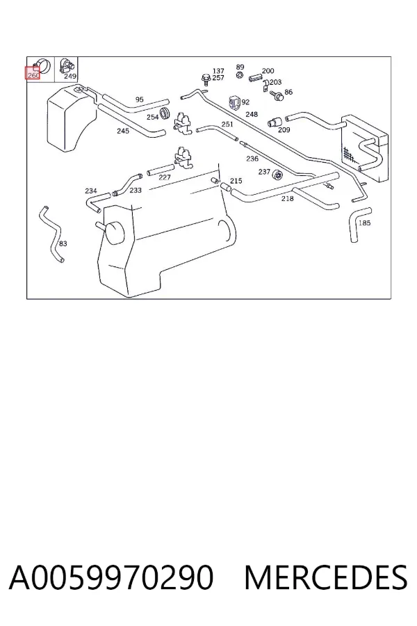 Braçadeira de aperto metálica, universal A0059970290 Mercedes