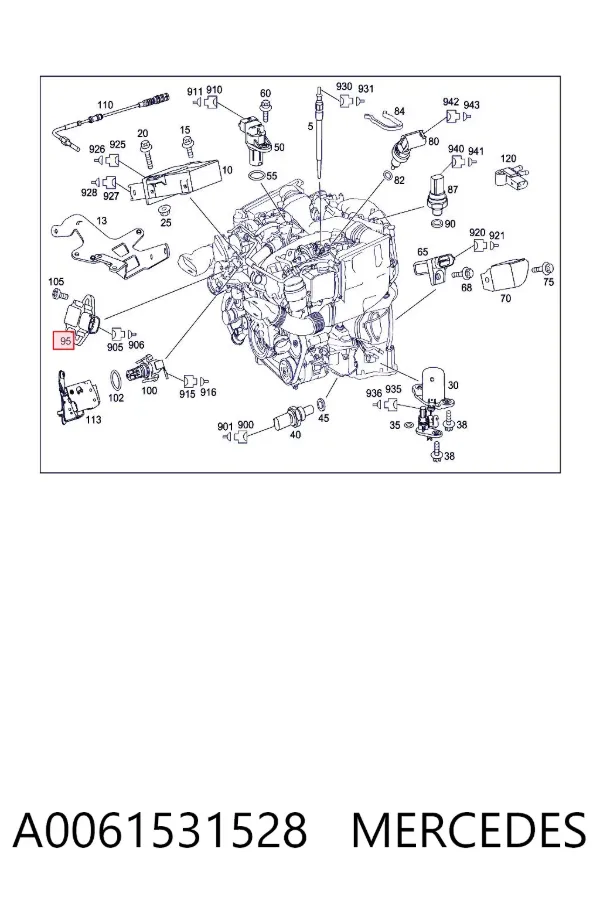 Sensor de pressão de supercompressão A0061531528 Mercedes