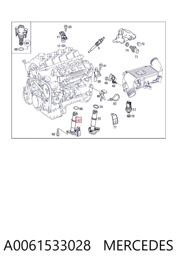 Sensor de pressão de óleo A0061533028 Mercedes