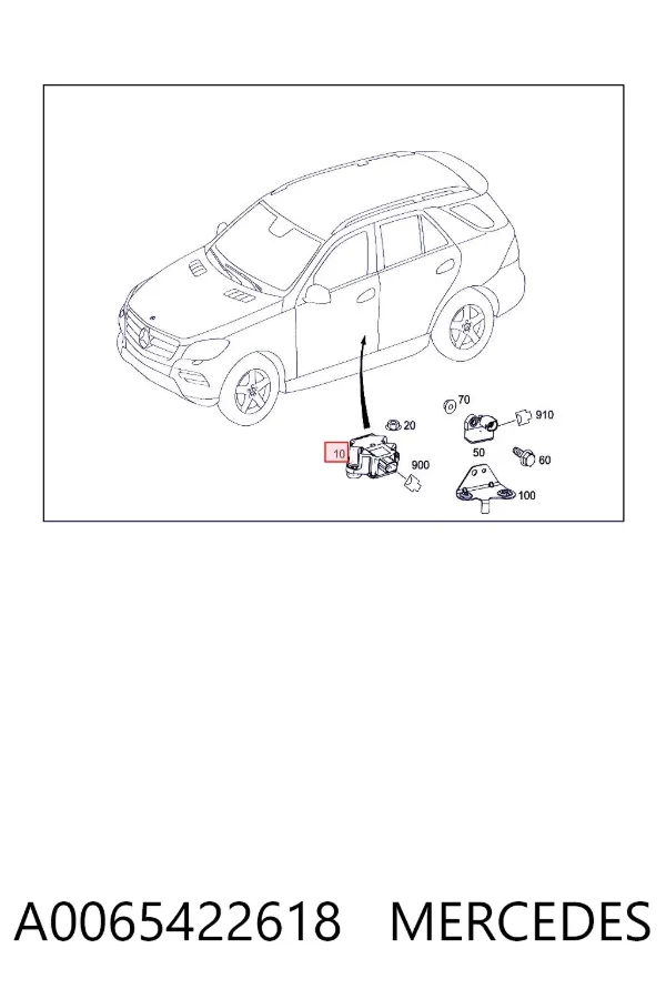 Sensor de aceleração transversal (ESP) A0065422618 Mercedes