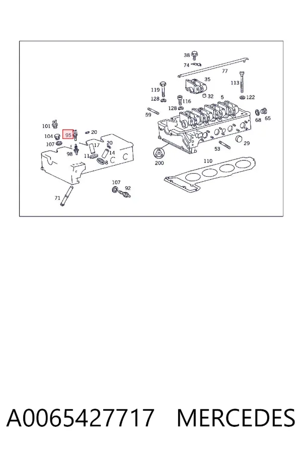 Sensor de temperatura do fluido de esfriamento A0065427717 Mercedes