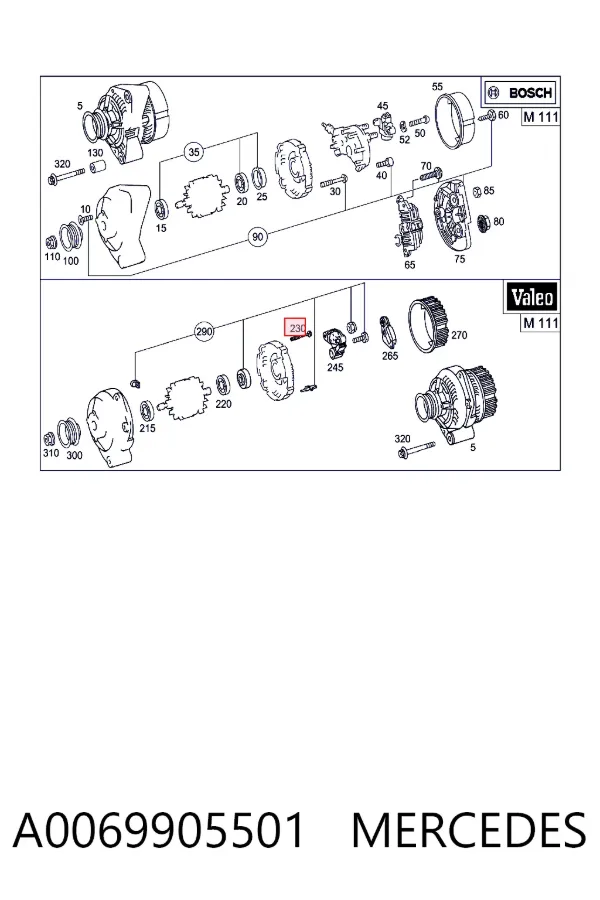  A0069905501 Mercedes
