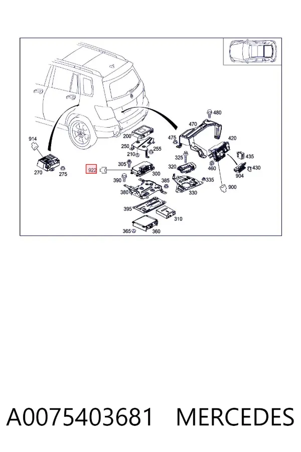  A0075403681 Mercedes