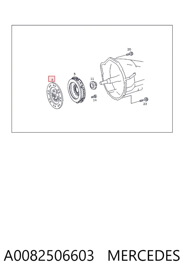 Disco de embraiagem A0082506603 Mercedes