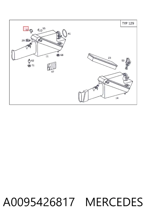 Sensor de temperatura da mistura de ar A0095426817 Mercedes