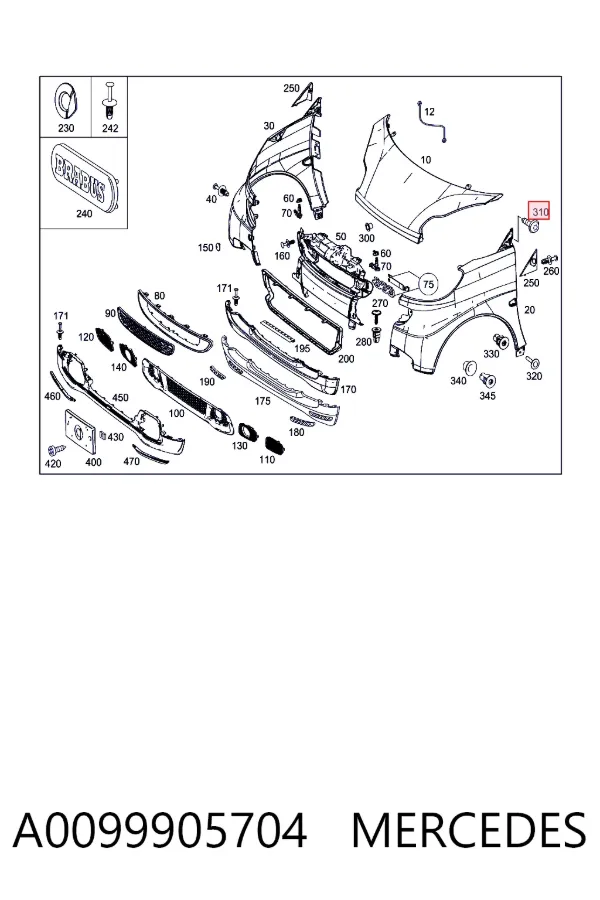  A0099905704 Mercedes