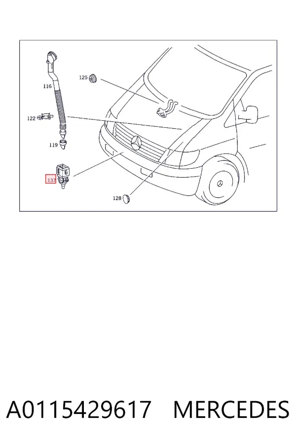 Sensor de temperatura do meio ambiente A0115429617 Mercedes