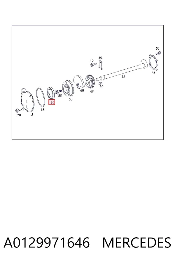 Bucim da árvore intermédia (de equilibração) de motor A0129971646 Mercedes