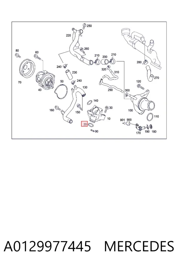 Vedante de receptor de óleo A0129977445 Mercedes