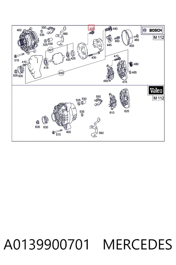  A0139900701 Mercedes