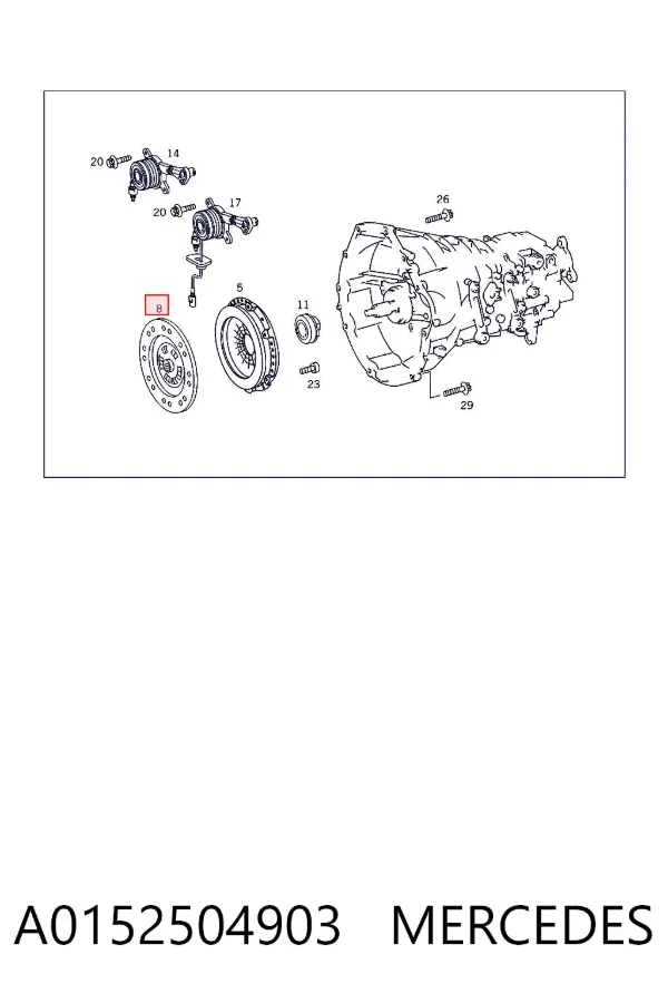 Disco de embraiagem A0152504903 Mercedes