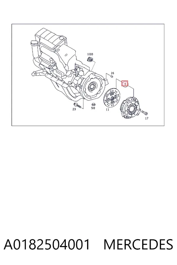 Kit de embraiagem (3 peças) A0182504001 Mercedes