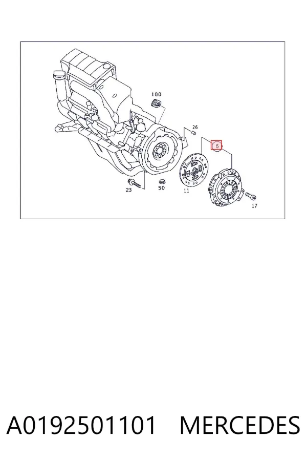 Kit de embraiagem (3 peças) A0192501101 Mercedes