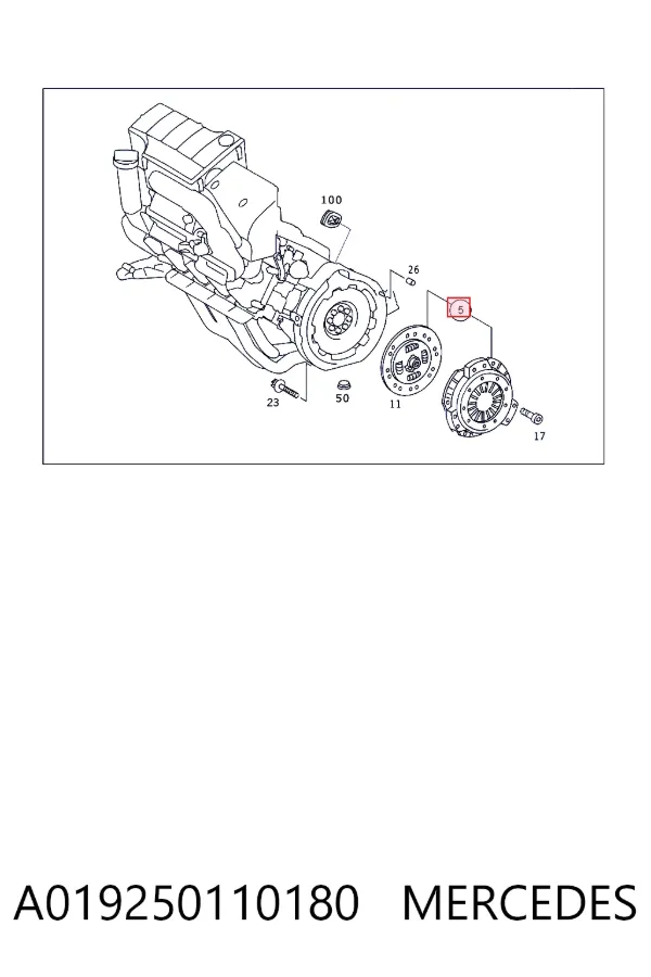 Kit de embraiagem (3 peças) A019250110180 Mercedes
