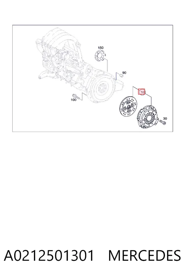 Kit de embraiagem (3 peças) A0212501301 Mercedes