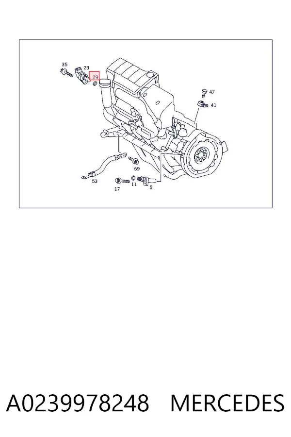 Vedante de sensor de posição da árvore distribuidora A0239978248 Mercedes