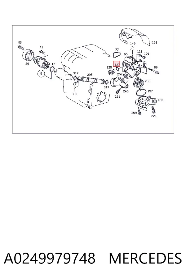 Sensor de temperatura do fluido de esfriamento A0249979748 Mercedes