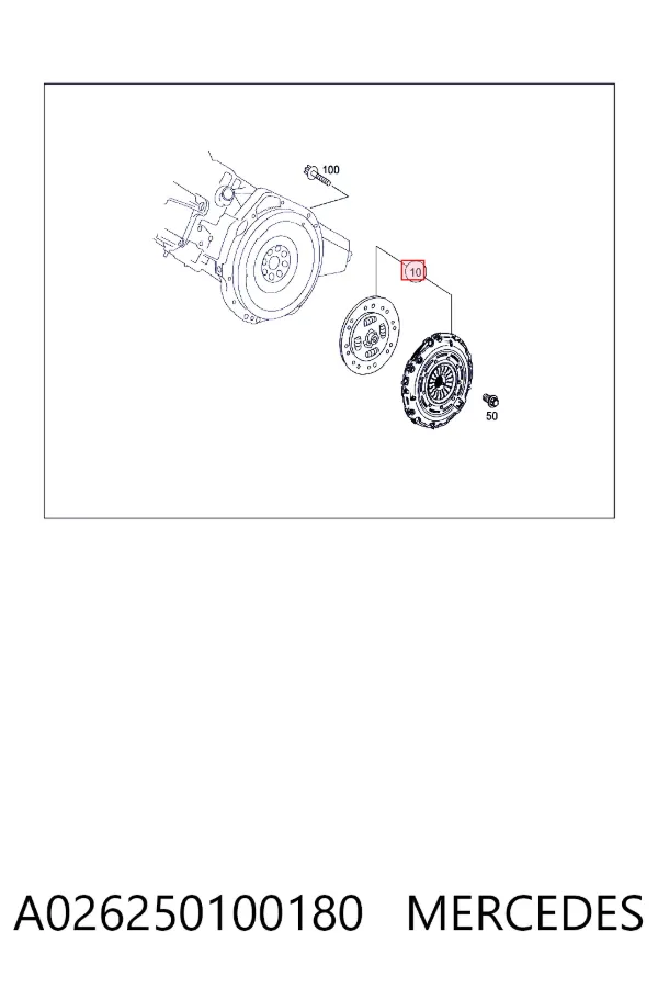 Kit de embraiagem (3 peças) A026250100180 Mercedes