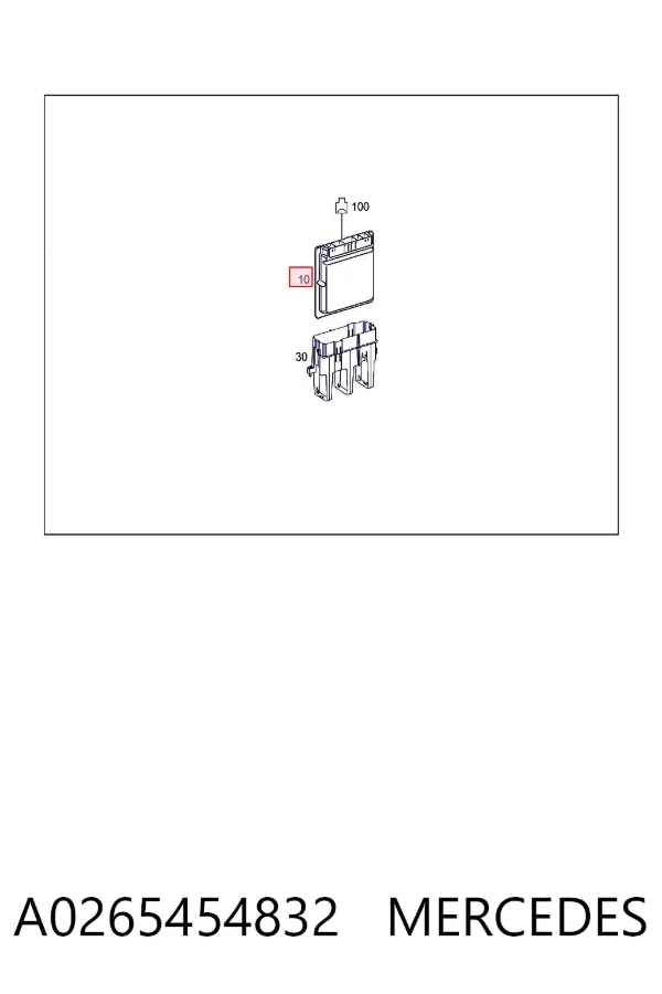 Módulo de direção (Centralina eletrônica) de motor A0265454832 Mercedes
