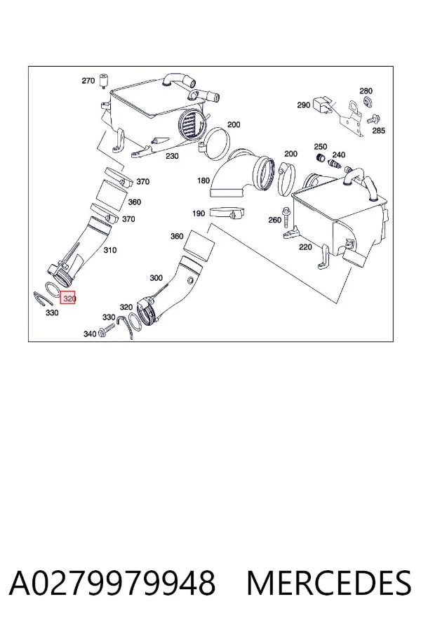 Vedante de termostato A0279979948 Mercedes