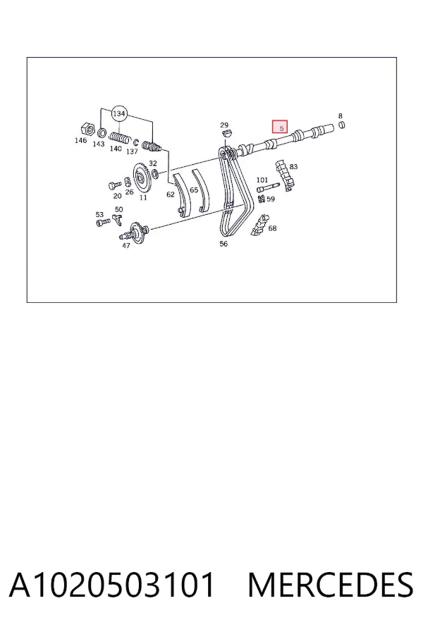 Árvore distribuidora de motor A1020503101 Mercedes