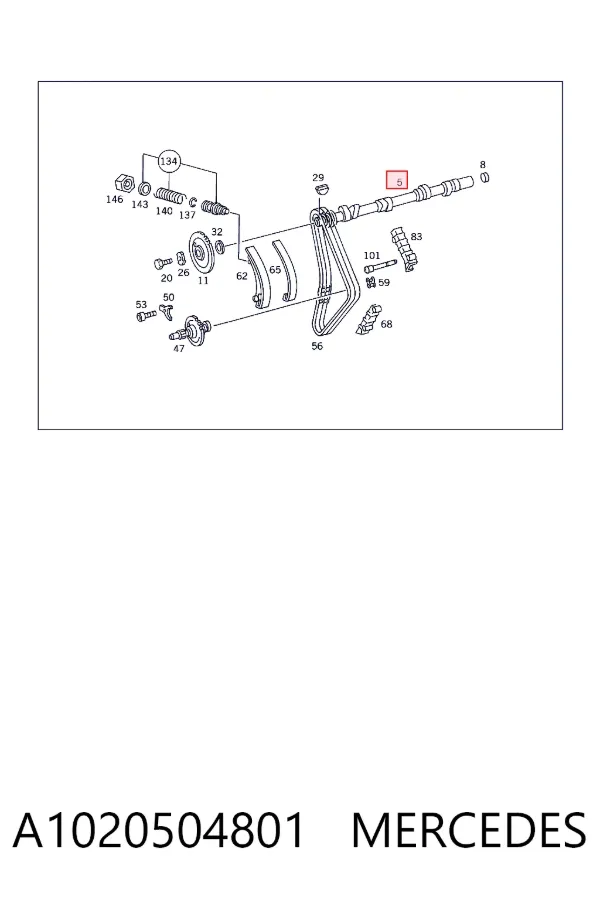 Árvore distribuidora de motor A1020504801 Mercedes