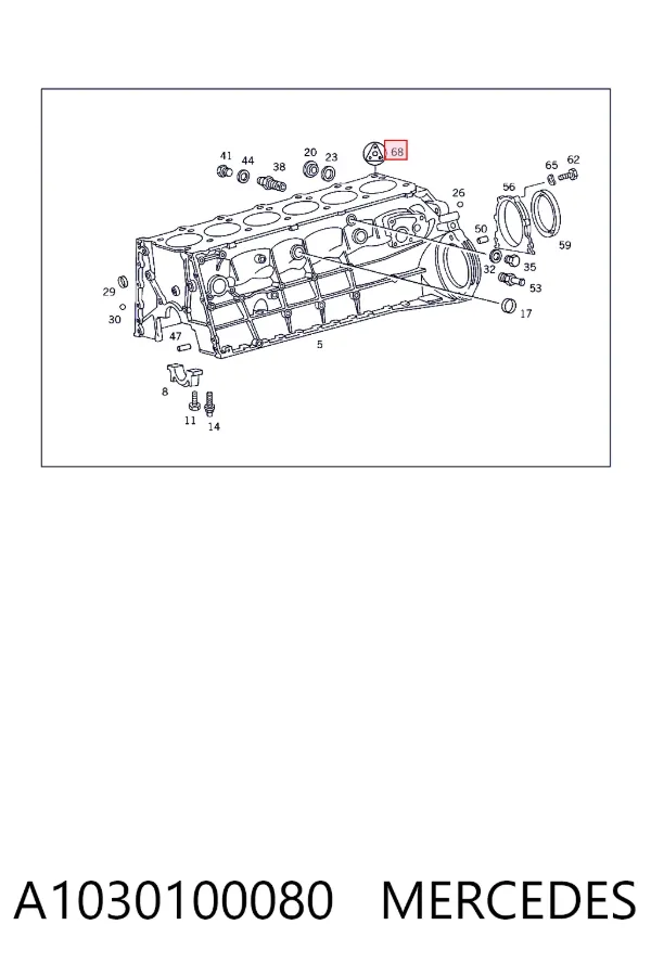 Kit inferior de vedantes de motor A1030100080 Mercedes
