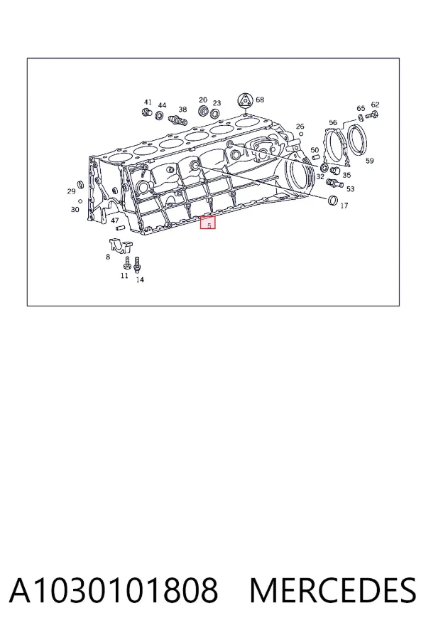 Bloco de cilindros de motor A1030101808 Mercedes