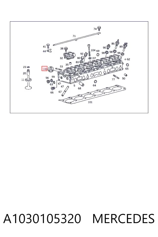 Kit superior de vedantes de motor A1030105320 Mercedes