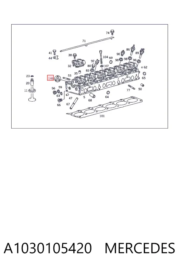 Kit superior de vedantes de motor A1030105420 Mercedes