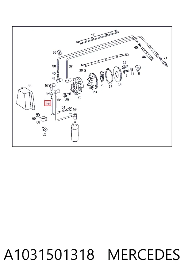 Fios de alta voltagem, kit A1031501318 Mercedes