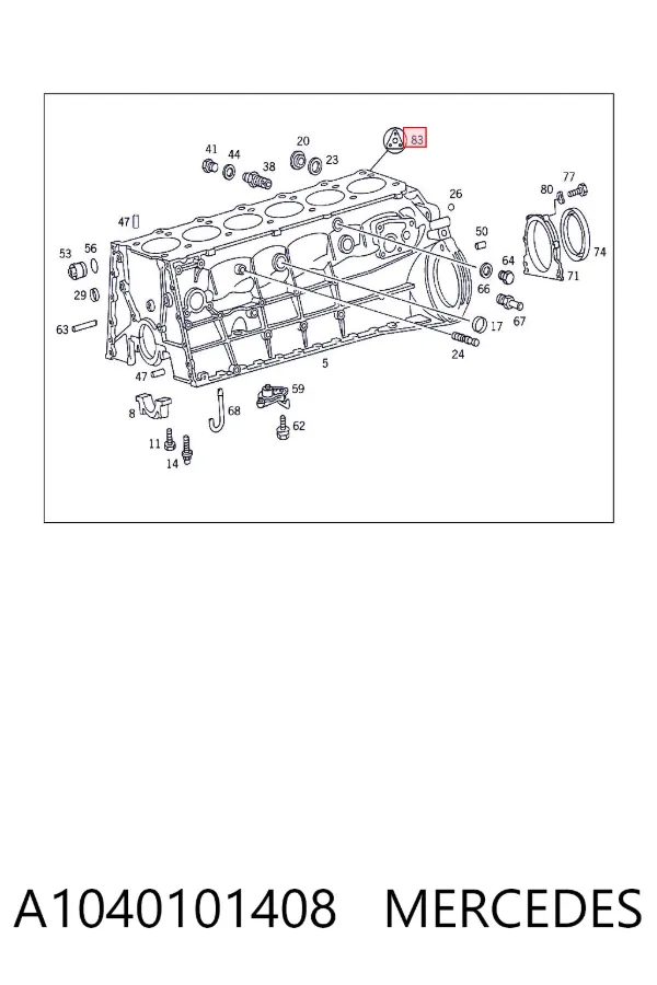 Kit inferior de vedantes de motor A1040101408 Mercedes
