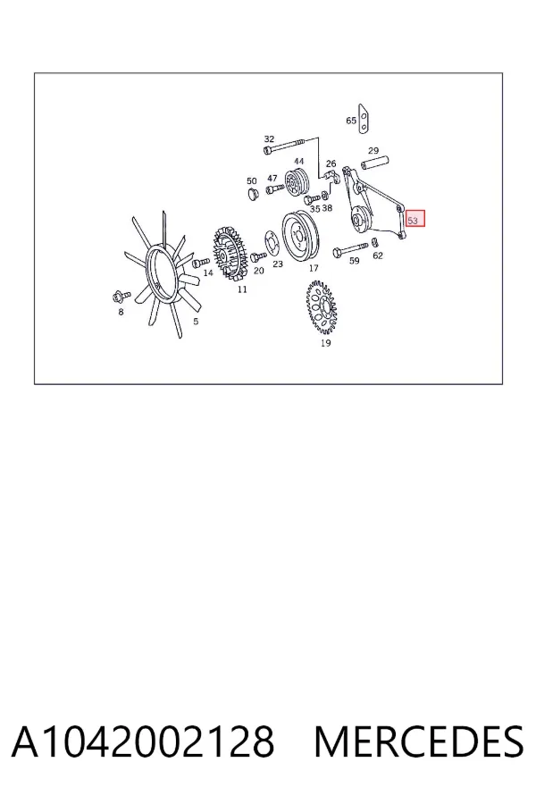 Consola de acoplamento viscoso do sistema de esfriamento de suporte A1042002128 Mercedes