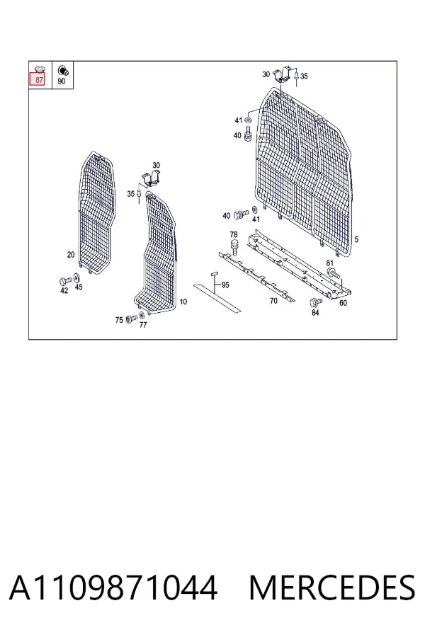 Coxim do macaco inferior (suporte de plataforma elevatória) A1109871044 Mercedes