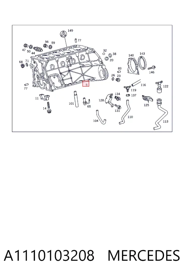 Bloco de cilindros de motor A1110103208 Mercedes