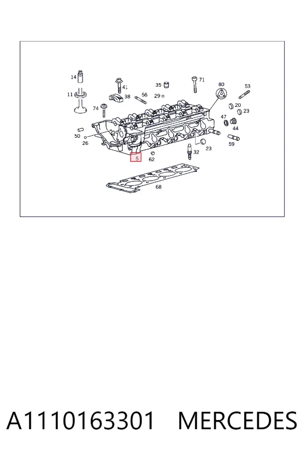 Cabeça de motor (CBC) A1110163301 Mercedes