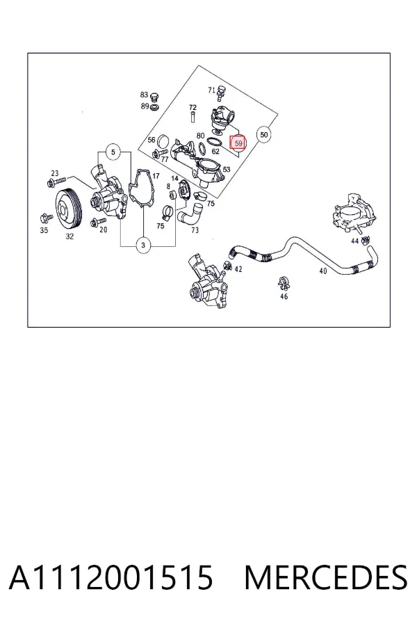 Termostato A1112001515 Mercedes
