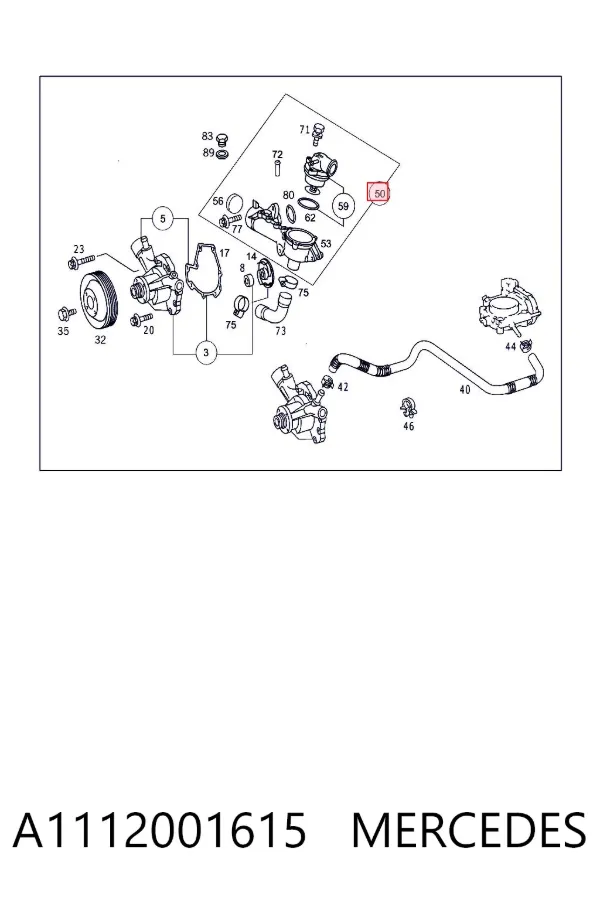 Termostato A1112001615 Mercedes