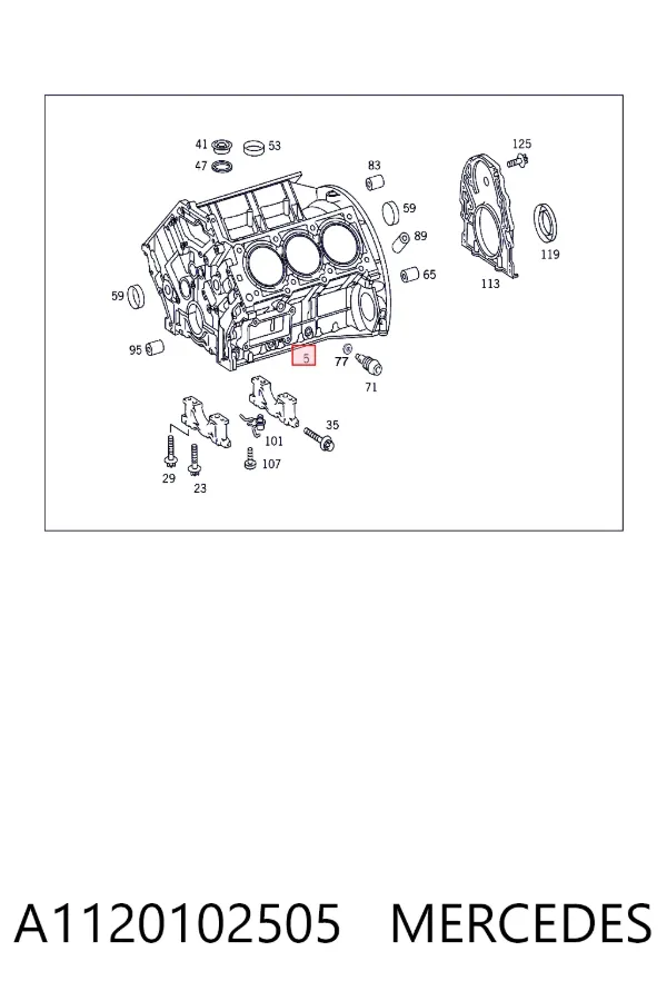 Bloco de cilindros de motor A1120102505 Mercedes