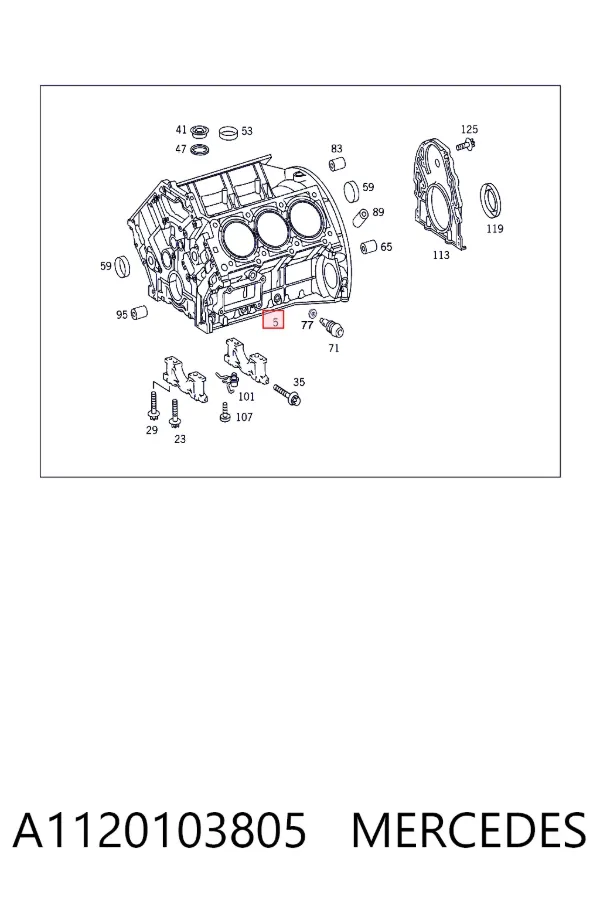 Bloco de cilindros de motor A1120103805 Mercedes