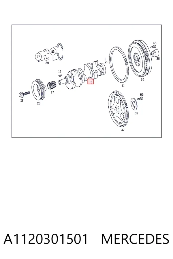 Cambota de motor A1120301501 Mercedes