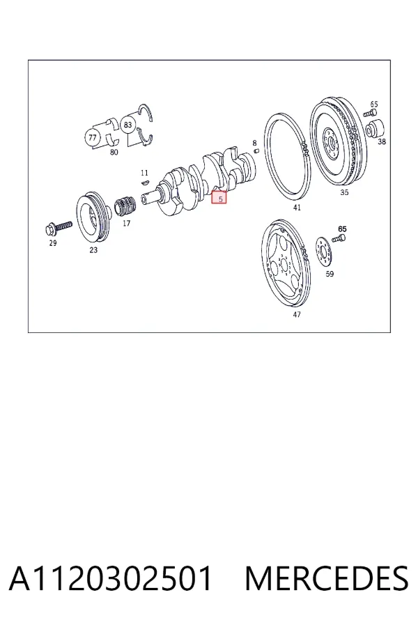 Cambota de motor A1120302501 Mercedes