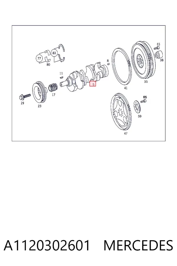 Cambota de motor A1120302601 Mercedes
