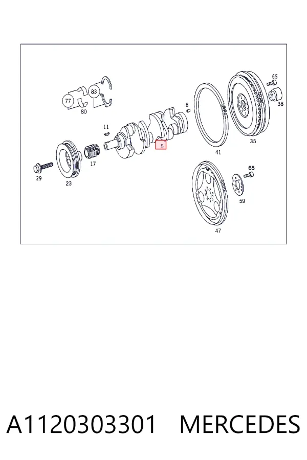 Cambota de motor A1120303301 Mercedes