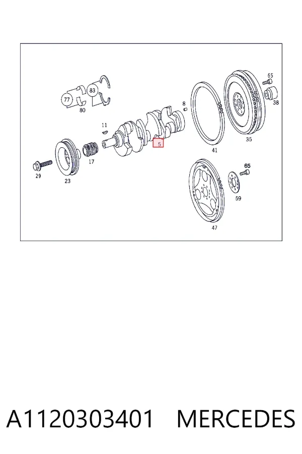 Cambota de motor A1120303401 Mercedes