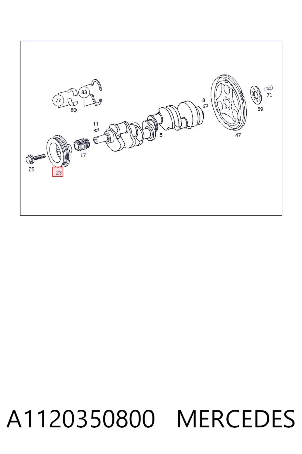 Polia de cambota A1120350800 Mercedes